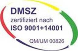DMSZ – zertifiziert nach ISO 9001 + 14001